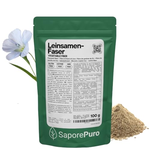 SaporePuro Leinsamenfaser 100 g – natürliche Quelle für Ballaststoffe und Nährstoffe – glutenfrei SaporePuro Leinsamenfaser 100 g – natürliche Quelle für Ballaststoffe und Nährstoffe – glutenfrei von SaporePuro