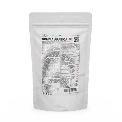 SaporePuro - Arabischer Gummi | Gummi Arabicum Pulver | 100% natürlicher Lebensmittelverdicker (E414) | Ideal für Zuckerguss, Pudding, Sorbets, Eis, Süßigkeiten | Bindemittel für Farben, 125 g SaporePuro - Arabischer Gummi | Gummi Arabicum Pulver | 100% natürlicher Lebensmittelverdicker (E414) | Ideal für Zuckerguss, Pudding, Sorbets, Eis, Süßigkeiten | Bindemittel für Farben, 125 g von SaporePuro