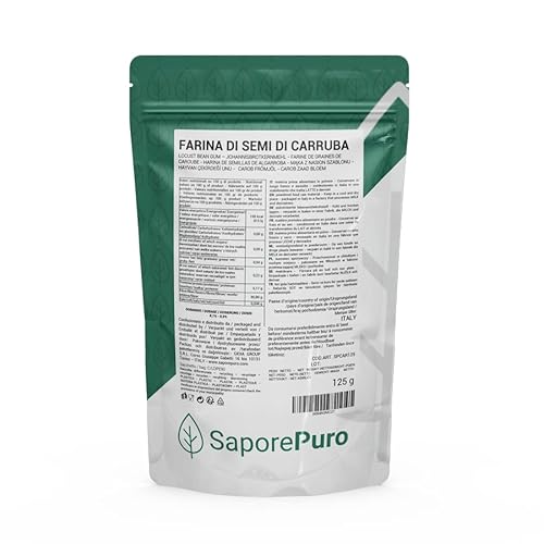 SaporePuro JOHANNISBROTKERNMEHL - locust bean gum - Ideal für Speiseeis und Sorbets - 100% pur - 125 g SaporePuro JOHANNISBROTKERNMEHL - locust bean gum - Ideal für Speiseeis und Sorbets - 100% pur - 125 g von SaporePuro