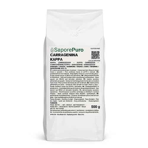 Saporepuro KAPPA CARRAGEENAN PULVER 500 gr - ideal für Eis, Desserts, Gele Saporepuro KAPPA CARRAGEENAN PULVER 500 gr - ideal für Eis, Desserts, Gele von SaporePuro