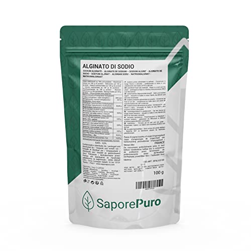 NATRIUMALGINAT - Lebensmittelverdicker und Geliermittel - Hohe Qualität - 100 GR von SaporePuro
