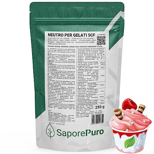 Saporepuro SPEISEEIS STABILISATOR mit Tara - und Guarmehl - 250 GR von SaporePuro