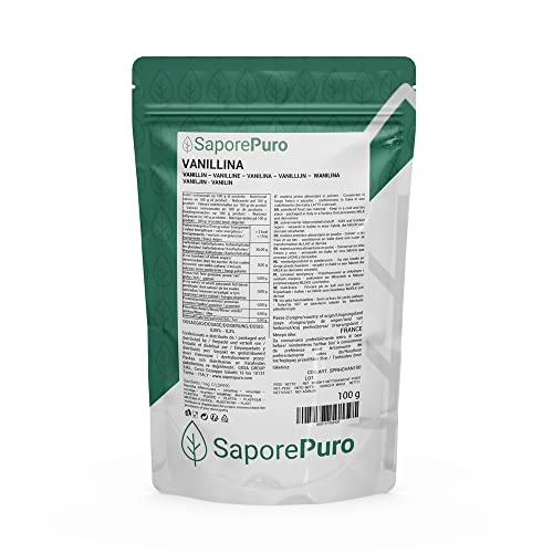 Saporepuro VANILLIN PULVER - Vanille-Aromapulver für Desserts - 100 GR von SaporePuro