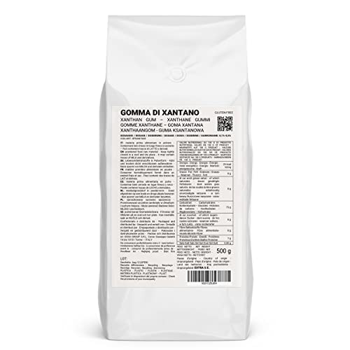 Saporepuro Xanthan Gum 500 gr - Ideal für Eiscreme, Saucen, Toppings, Sorbets, Gele, Pizzateige, Mixologen, Molekularküche - 100% pur von SaporePuro