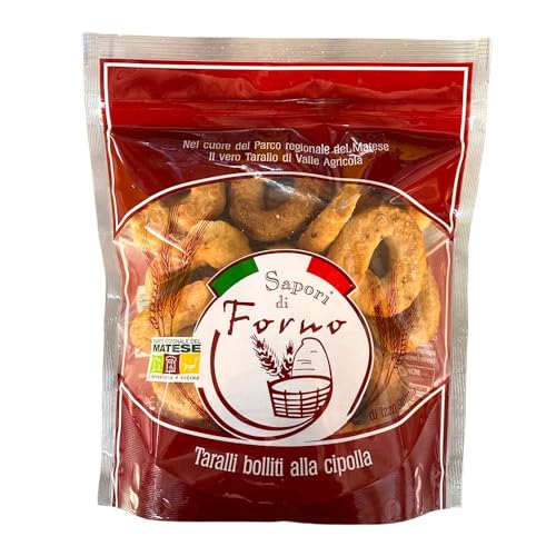 Gekochte Taralli mit Zwiebel Aromen von Ofen 300 gr Gekochte Taralli mit Zwiebel Aromen von Ofen 300 gr von Sapori di Forno di Anna e Stefania Izzo