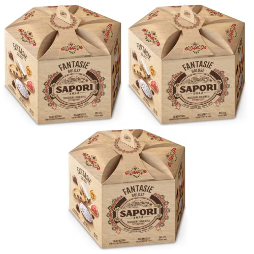 3x Sapori Fantasie Golose Reiche Auswahl an Backwaren Italienische Weihnachtsspezialitäten 367g Packung von Sapori