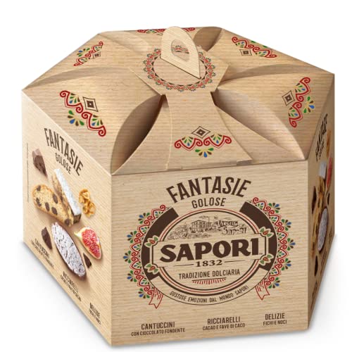 Sapori Fantasie Golose Reiche Auswahl an Backwaren Italienische Weihnachtsspezialitäten 367g Packung von Sapori