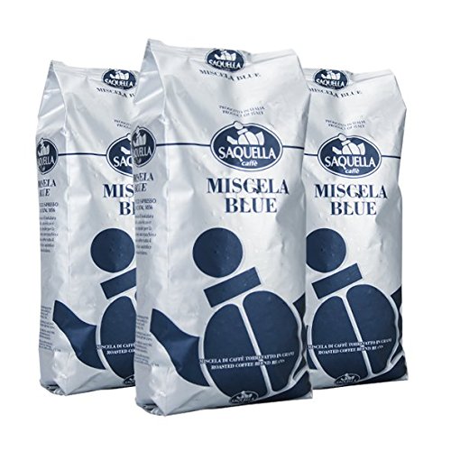SAQUELLA Espresso Miscela Blue, 1000g, 3er Pack von SAQUELLA