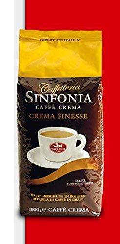 Saquella Espresso Sinfonia Crema Finesse 100% Arabica Direkt-Import aus Italien 1 Kg ganze Bohne von Saquella