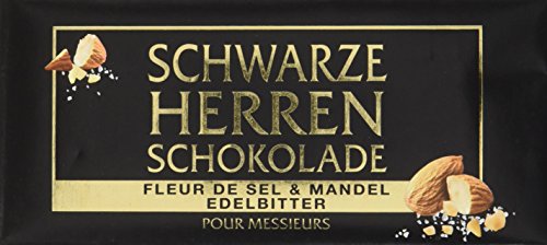 Sarotti Schwarze Herren Schokolade, Fleur de Sel und Mandel, 100 g Sarotti Schwarze Herren Schokolade, Fleur de Sel und Mandel, 100 g von Sarotti