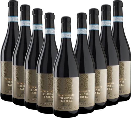 San Silvestro Appassimento Passito Piemonte Barbera DOC Sartirano Rotwein 9 x 0,75l VINELLO - 9 x Weinpaket inkl. kostenlosem VINELLO.weinausgießer von Sartirano Figli