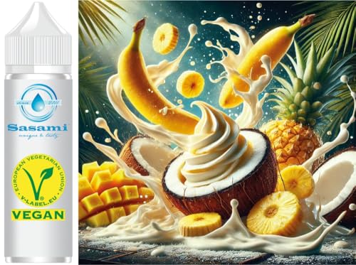 Kokosnuss - Banane - Ananas - Sahne Aroma Konzentrat - Vegan - Sasami - 10ml Kokosnuss - Banane - Ananas - Sahne Aroma Konzentrat - Vegan - Sasami - 10ml von Sasami