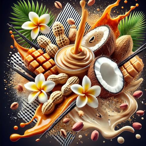 Nutty Sesame & Peanut - Sesam,Erdnuss,Karamell,Kokos Aroma Konzentrat - Vegan - Sasami - 100ml Nutty Sesame & Peanut - Sesam,Erdnuss,Karamell,Kokos Aroma Konzentrat - Vegan - Sasami - 100ml von Sasami