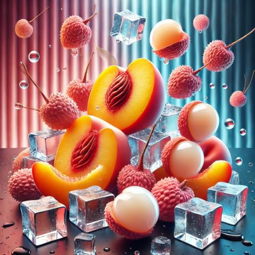 Peachy Lychee Ice - Pfirsich Litschi Ice Aroma Konzentrat - Vegan - Sasami - 10ml von Sasami