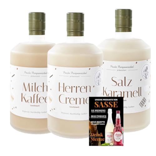 Paula Pumpernickel 3er Cremliköre Geschenkset je 700ml Flasche* Paula Pumpernickel 3er Cremliköre Geschenkset je 700ml Flasche* von Sasse