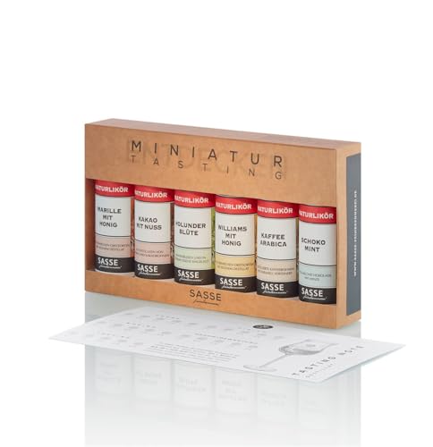 Sasse Miniatur-Tasting Set 'Naturtalente' – 6x Premium Spirituosen Probier-Set aus Münsterland – Edle Schnaps-Auswahl im Geschenkset – Perfekt für Tasting & Geschenkidee Sasse Miniatur-Tasting Set 'Naturtalente' – 6x Premium Spirituosen Probier-Set aus Münsterland – Edle Schnaps-Auswahl im Geschenkset – Perfekt für Tasting & Geschenkidee von Sasse