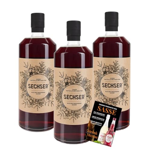 Sasse Sechser 700 ml 35% Vol. 3er Pack inkl. Drink Menue Rezept Broschüre Sasse Sechser 700 ml 35% Vol. 3er Pack inkl. Drink Menue Rezept Broschüre von Sasse