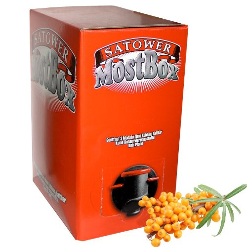 Original Satower - 5 Liter 100% Sanddornsaft - Direktsaft von Satower Mosterei