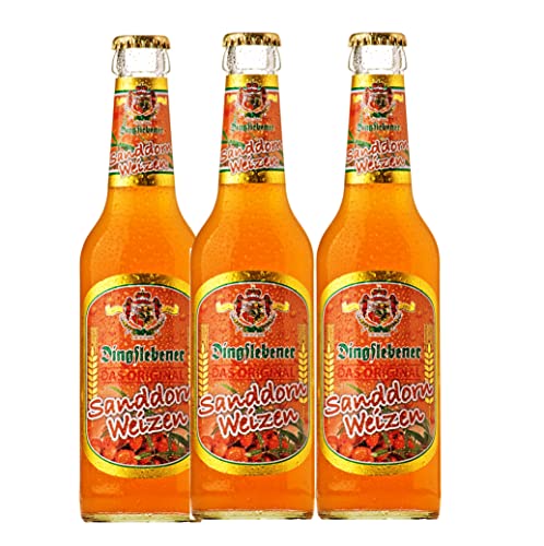 Bier Hefeweizen DINGSLEBENER ORIGINAL Sanddorn Weizen Biermischgetränk 3 x 0,33l Glas Mehrweg Bier Hefeweizen DINGSLEBENER ORIGINAL Sanddorn Weizen Biermischgetränk 3 x 0,33l Glas Mehrweg von Dingslebener