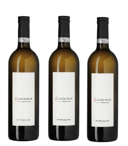 3x 0,75l - 2022er - Sattlerhof - Gamlitzer Weißburgunder - Südsteiermark - Österreich - Weißwein trocken von Sattlerhof