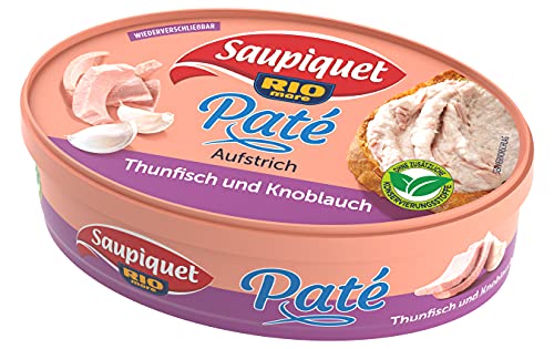 Saupiquet Rio Mare Thunfisch Brotaufstrich Thunfisch & Knoblauch, Cremiger Aufstrich für Brote, Wiederverschließbare Dose, Voller Thunfisch Genuss, 115g von Saupiquet Rio Mare