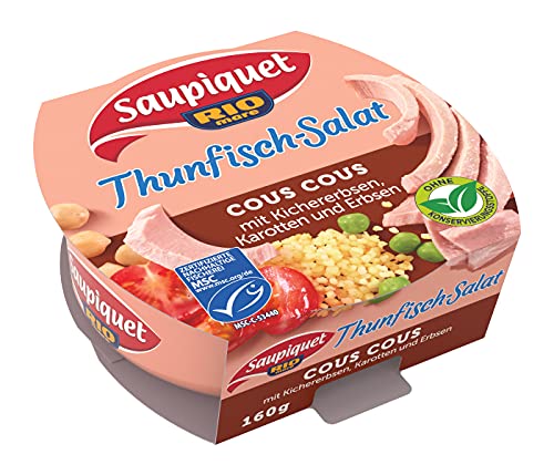 Saupiquet Rio Mare Thunfisch-Salat Cous Cous, MSC zertifiziert, Fix und fertig zubereitet, Ideal für unterwegs, 160g Saupiquet Rio Mare Thunfisch-Salat Cous Cous, MSC zertifiziert, Fix und fertig zubereitet, Ideal für unterwegs, 160g von Saupiquet Rio Mare