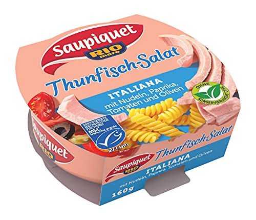 Saupiquet Rio Mare Thunfisch-Salat Italiana, MSC zertifiziert, Fix und fertig zubereitet, Ideal für unterwegs, 160g Saupiquet Rio Mare Thunfisch-Salat Italiana, MSC zertifiziert, Fix und fertig zubereitet, Ideal für unterwegs, 160g von Saupiquet Rio Mare