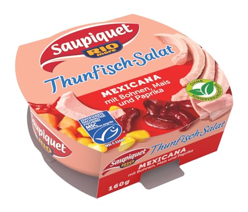 Saupiquet Rio Mare Thunfisch-Salat Mexicana, 160g, MSC zertifiziert, Fix und fertig zubereitet, Ideal für unterwegs von Saupiquet