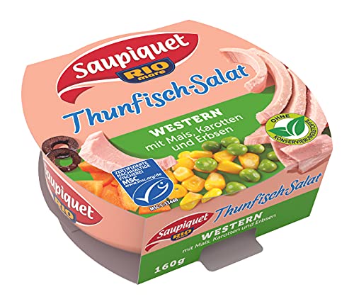 Saupiquet Rio Mare Thunfisch-Salat Western, MSC zertifiziert, Fix und fertig zubereitet, Ideal für unterwegs, 160g von Saupiquet Rio Mare