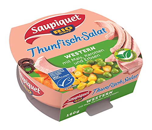 Saupiquet Rio Mare Thunfisch-Salat Western, MSC zertifiziert, Fix und fertig zubereitet, Ideal für unterwegs, 160g Saupiquet Rio Mare Thunfisch-Salat Western, MSC zertifiziert, Fix und fertig zubereitet, Ideal für unterwegs, 160g von Saupiquet Rio Mare