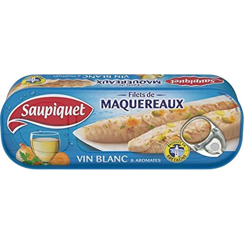 Saupiquet Makrelenfilets Weißer Wein & Herb 176G (Set 5) von Saupiquet