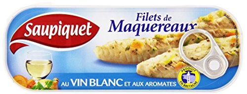 Saupiquet - Makrelenfilets Weißwein und Kräutern 176G - Packung mit 5 von Saupiquet