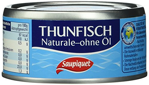 Saupiquet Thunfisch - stücke in Wasser, 24er Pack (24 x 185 g) von Saupiquet