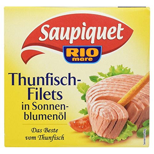 Saupiquet ThunfischFilet in Sonnenblumenöl (1 x 185 g Packung) von Saupiquet