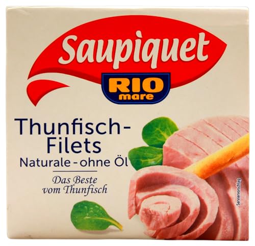 Supiquet Rio mare Thunfisch-Filets Naturale ohne Öl, 8er Pack (8 x 130g) von Saupiquet