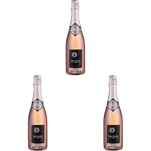 Sauvion - Crémant de Loire Brut Rosé - Rosé Sekt aus Loire, Frankreich (1 x 0.75 l) (Packung mit 3) von Sauvion