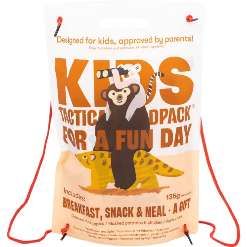 Tactical Foodpack Kids Combo Desert - Notfallnahrung Kinder 1day Pack + Überraschung - Bis 2025 haltbar - Survival Food Prepper Outdoor Notfall Nahrung von Save & Protect Trading
