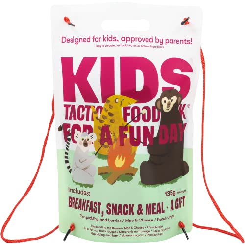 Tactical Foodpack Kids Combo Forest - Notfallnahrung Kinder 1day Pack + Überraschung - Bis 2026 haltbar - Survival Food Prepper Outdoor Notfall Nahrung von Save & Protect Trading
