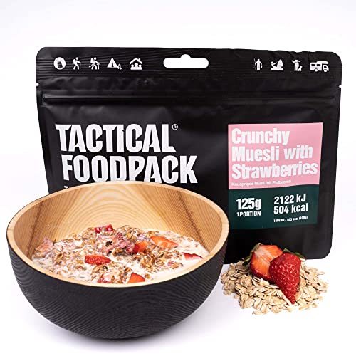 Tactical Foodpack Müsli mit Erdbeeren - EPa bundeswehr 8 Jahre haltbar - Notfallnahrung Notnahrung Tactical Food Survival Nahrung von Save & Protect Trading