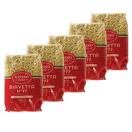 Biavetta Nr. 77 Vogelzungenpaste, 500 g, 5 Stück von Savino Pasta