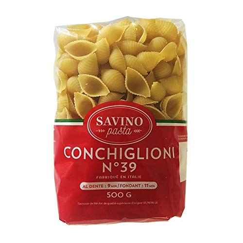 Conchiglioni Nudeln Nr. 39 – Savino Pasta – Packung mit 500 g von Savino Pasta