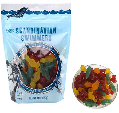 Trader Joe's Scandinavian Swimmers Gummy Candy Fish and Sea Life Shapes, 14 oz Gluten Free von TJ's