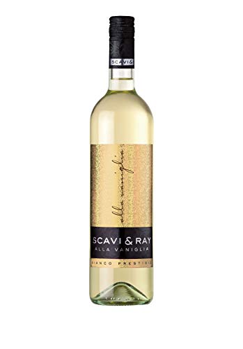 SCAVI & RAY Alla Vaniglia Weißwein 0,75l, süße, fruchtig-cremige Cuvée mit Vanille-Note 10% Vol. Alkohol – Aromatisierter Wein aus Italien ideal für Einsteiger & Genießer von Scavi & Ray