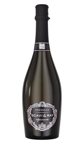 SCAVI & RAY Prosecco DOC Spumante extra trocken 0,75l, fruchtig frischer Schaumwein aus Italien, 10,5% Vol. Alkohol - perfekt für festliche Anlässe & Prosecco-Cocktails von Scavi & Ray