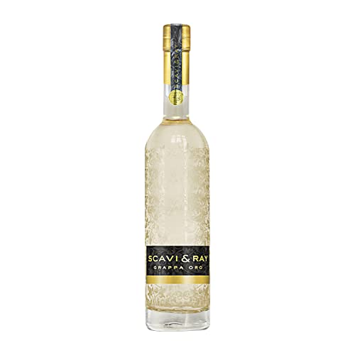 SCAVI & RAY Grappa Oro – italienischer Tresterbrand aus erlesenen Trauben, mild mit Karamell Aromen, Edelbrand mit 40% Vol. – Traditioneller Grappa für Genießer, perfekt als Digestif von Scavi & Ray
