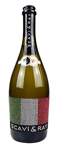 Scavi & Ray Prosecco Frizzante 0,75l (10,5% Vol) mit Bling Bling Italien Flagge -[Enthält Sulfite] von Scavi & Ray