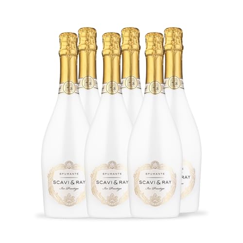 SCAVI & RAY Ice Prestige Spumante 6 x 0,75l, halbtrocken, fruchtig frischer Schaumwein aus Italien, 10,5% Vol. Alkohol - perfekt für festliche Anlässe von Scavi & Ray