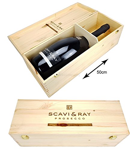 Scavi & Ray Prosecco Spumante Magnum 3l (11% Vol) + Holzbox Holzkiste -[Enthält Sulfite] von Scavi & Ray