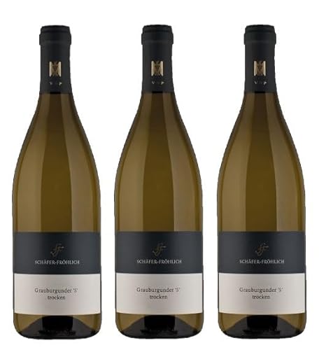 3x 0,75l - 2022er - Schäfer-Fröhlich - Grauer Burgunder "S" - VDP.Gutswein - Qualitätswein Nahe - Deutschland - Weißwein trocken 3x 0,75l - 2022er - Schäfer-Fröhlich - Grauer Burgunder "S" - VDP.Gutswein - Qualitätswein Nahe - Deutschland - Weißwein trocken von Schäfer-Fröhlich