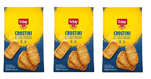 3x Schär Crostini Gluten Free glutenfreie Croutons Knuspriger Snack und bröckelig 150g von Schär